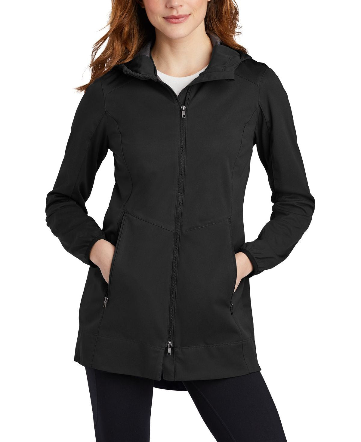 JustBlanks Women's Full-Zip Hooded Active Soft Shell Water-Resistant J