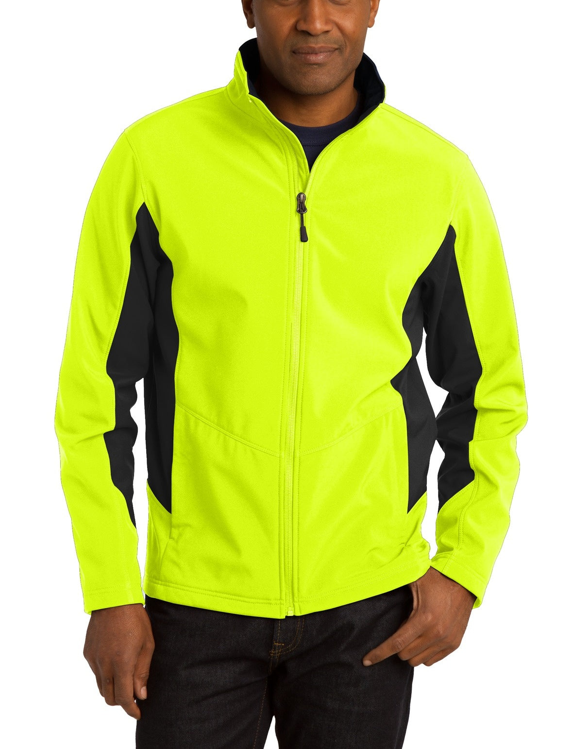 JustBlanks Men's Water Resistant Colorblock Soft Shell Jacket